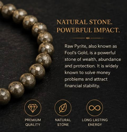 Mpyre™- Raw pyrite bracelet