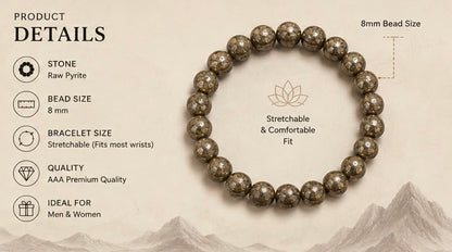 Mpyre™- Raw pyrite bracelet